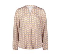 Schlupfbluse CARTOON "Damen mit Muster", Damen, Gr. 36, blau, apricot, Obermaterial: 100% Viskose, gerade normal, V-Ausschnitt, Blusen Schlupfbluse (43800801-36) blau, apricot