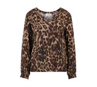 Schlupfbluse CARTOON "Cartoon Damen Casual-Bluse mit Muster", Damen, Gr. 46, braun, camel, Obermaterial: 100% Viskose., casual, lässig geschnitten normal, V-Ausschnitt, Kurzarm, Blusen (29740932-46) b