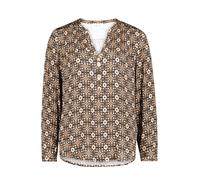 Schlupfbluse CARTOON "Cartoon Casual-Bluse mit Muster" Gr. 36, braun (camel, schwarz), Damen, Obermaterial: 100% Viskose., Blusen (91625708-36) camel, schwarz