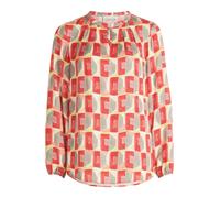 Schlupfbluse CARTOON "Cartoon Damen Casual-Bluse mit Knöpfen", Damen, Gr. 40, rot (rot, grau), Obermaterial: 100% Viskose., modisch, figurumspielend normal, Rundhals, Blusen (68797052-40) rot, grau