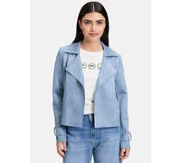 Jackenblazer CARTOON "Cartoon Damen Casual-Jacke mit Taschen", Damen, Gr. 34, blau (blau mirage), Obermaterial: 90% Polyester, 10% Elasthan., casual, gerade normal, Rundhals, Blazer (73362621-34) blau