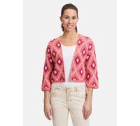Strickjacke CARTOON "Cartoon Casual-Strickjacke mit 3/4 Arm", Damen, Gr. 40, schwarz pink, pink, Obermaterial: 50% Baumwolle, 50% Polyacryl., casual, oversize normal, Strickjacken, Rippbündchen (71911