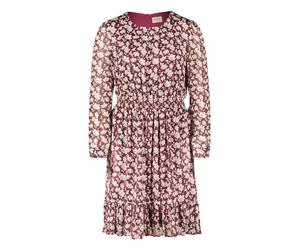 CARTOON - Chiffonkleid dark red/cream - Gr. - 38