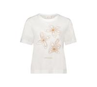 Cartoon Baumwollshirt mit Rundhalsausschnitt - Patch Cream/Beige 34