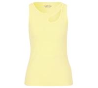 Cartoon Basic-Top Damen mit Rundhalsausschnitt Gelb Größe 42