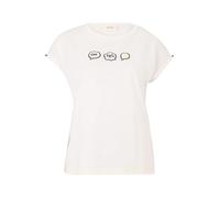 Cartoon Damen Baumwollshirt mit Ärmelaufschlag 40, Patch Cream/Cream