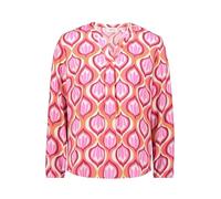 Shirtbluse CARTOON "Cartoon Blusenshirt mit Muster", Damen, Gr. 36, orange, rosé, Obermaterial: 100% Viskose., modisch, lässig geschnitten normal, V-Ausschnitt, Blusen (81436640-36) orange, rosé