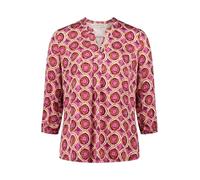 Cartoon Damenbluse AMAZING 8854/7012 – Viskose, Muster, Wasserfallausschnitt – Weiß/Violett Gr. 36