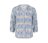 Cartoon Damen Blusenshirt mit Muster 38, Blue/Rosé