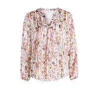 Cartoon Damen Blusenshirt mit Muster Kurz 1/1 Arm Größe 38 Braun/Rot