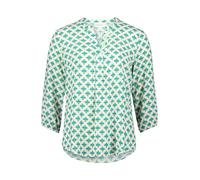 Cartoon Damen Blusenshirt mit Muster 38, Green/Blue