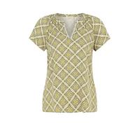Cartoon Damen Blusenshirt mit Muster 40, Grün/Violett