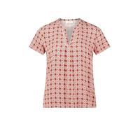Shirtbluse CARTOON "Cartoon Blusenshirt mit Rüschen", Damen, Gr. 34, rosa (cream, rosé), Obermaterial: 100% Viskose., modisch, figurumspielend normal, V-Ausschnitt, Blusen (90131715-34) cream, rosé
