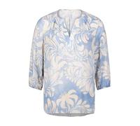 Cartoon Damen Casual-Bluse mit Gummizug 36, Blau/Weiß