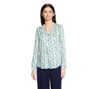 Cartoon Damen Casual-Bluse mit Knöpfen 46, Green/Blue
