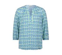 Cartoon Damen Casual-Bluse mit Muster Green/Blue,38