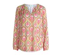 Schlupfbluse CARTOON "Damen Casual-Bluse mit Muster", Damen, Gr. 40, grün (pink, grün), Obermaterial: 100% Viskose., figurumspielend normal, V-Ausschnitt, Blusen (19992250-40) pink, grün
