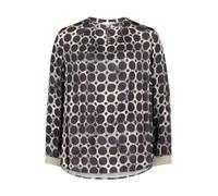 Cartoon Damen Casual-Bluse mit Rippbündchen Nature-Black,36