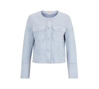 Jackenblazer CARTOON "Cartoon Casual-Jacke mit Taschen", Damen, Gr. 44, blau (blau blizzard), Obermaterial: 90% Polyester, 10% Elasthan., modisch, gerade normal, Rundhals, Langarm, Blazer, Taschen (67