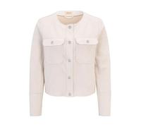 Jackenblazer CARTOON "Cartoon Casual-Jacke mit Taschen", Damen, Gr. 46, beige, Obermaterial: 90% Polyester, 10% Elasthan., modisch, gerade normal, Rundhals, Langarm, Blazer, Taschen (53214053-46) beig