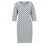 Cartoon Damen Casual-Kleid mit Muster 38, Mint/Dark Blue