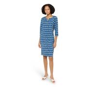 Cartoon Damen Casual-Kleid mit Muster 42, Blau/Grün
