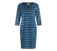 Cartoon Damen Casual-Kleid mit Muster 46, Blau/Grün