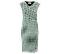 Cartoon Casual-Kleid Damen ärmellos tailliert V-Ausschnitt mehrfarbig Grün/Blau Größe 44