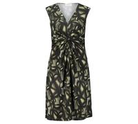 Cartoon Damen Casual-Kleid ohne Arm Schwarz/Grün,36