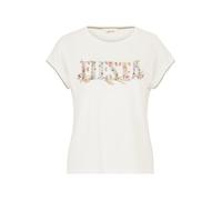 Cartoon Casual-Shirt mit Rundhalsausschnitt - Patch Cream/Light Blue 44