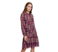 Cartoon Damen Chiffonkleid mit Stufen Purple/Orange,40