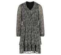 Cartoon Damen Chiffonkleid mit Stufen Schwarz/Weiß,34