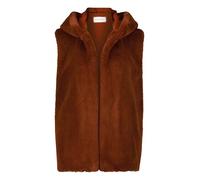 Plüschweste CARTOON "Cartoon Fake Fur-Weste mit Kapuze" Gr. 38, braun (brown patina) Damen Westen (42786145-38) brown patina