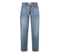 Cartoon Damen Used Look-Jeans mit Bindegürtel 42, Blau