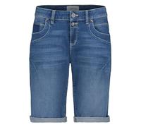 Cartoon Damen Jeans-Shorts mit Stickerei Blau,36