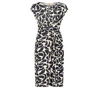 Cartoon Damen Jerseykleid mit Raffung 36, Weiß/Schwarz