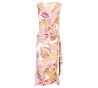 Jerseykleid CARTOON "Cartoon Jerseykleid mit Raffung", Damen, Gr. 42, Normalgrößen, rosa (cream, rosé), Obermaterial: 93% Polyester, 7% Elasthan., feminin, figurbetont lang, V-Ausschnitt, Kleider, For