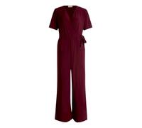 Overall CARTOON "Damen mit Bindegürtel", Damen, Gr. 34, Normalgrößen, lila (schwarz aubergine), Obermaterial: 95% Polyester, 05% Elasthan, loose fit, V-Ausschnitt, Overalls Overall, Design (67349050-3
