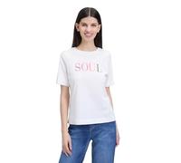 Cartoon Damen Kurzarm-Shirt mit Rundhalsausschnitt Patch Cream/Pink,38