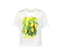 Cartoon Damen Kurzarm-Shirt mit Rundhalsausschnitt 44, Patch Creme/Yellow