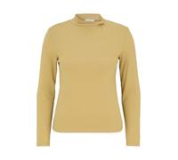 Kurzarmshirt CARTOON "Damen mit Kragen", Damen, Gr. 40, gold (burnished gold), Obermaterial: 57% Baumwolle, 38% Polyester, 5% Elasthan, tailliert normal, Shirts (57442665-40) burnished gold