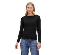 Cartoon Damen Langarm-Shirt mit Kragen 40, Schwarz