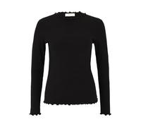 Cartoon Damen Langarm-Shirt mit Kragen 40, Schwarz