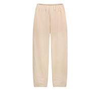 Leinenhose CARTOON "Damen mit Gummizug", Damen, Gr. 34, Normalgrößen, beige, Leinenmischung, Obermaterial: 55% Leinen, 45% Viskose, weit lang, Hosen (21116724-34) beige