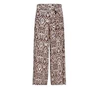 Cartoon Palazzohose Damen mit Gummizug lässig 100% Viskose Patch Braun/Cream Gr. 44