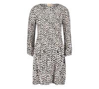 Cartoon Damen Plisseekleid mit Muster Weiß/Schwarz,44