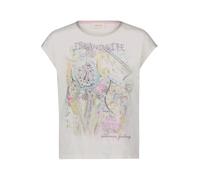 Cartoon Damen Printshirt mit Ärmelaufschlag