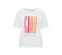 Cartoon Damen Printshirt mit Rundhalsausschnitt 38, Patch Cream/Pink