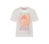 Cartoon Damen Printshirt mit Rundhalsausschnitt 42, Patch Cream/Pink