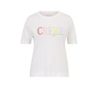 Cartoon Damen Printshirt mit Rundhalsausschnitt 42, Patch Cream/Rosé